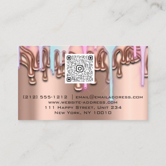 Nail Studio Drift Roos QR Logo Wax Epilation Pink Visitekaartje (Achterkant)