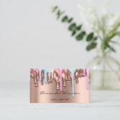 Nail Studio Drift Roos QR Logo Wax Epilation Pink Visitekaartje (Staand voorkant)