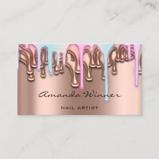 Nail Studio Drift Roos QR Logo Wax Epilation Pink Visitekaartje (Voorkant)