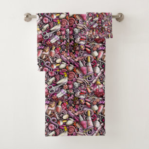 Nail Studio Pattern Bad Handdoek