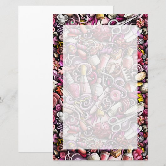 Nail Studio Pattern Briefpapier (Voorkant / Achterkant)
