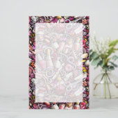 Nail Studio Pattern Briefpapier (Staand voorkant)