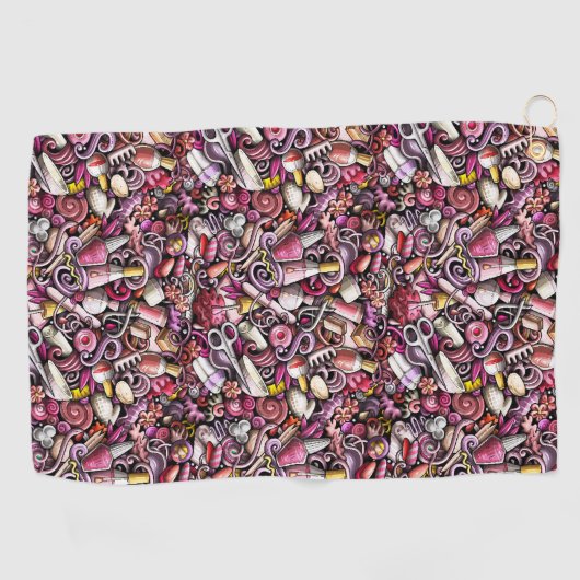 Nail Studio Pattern Golfhanddoek (Horizontaal)