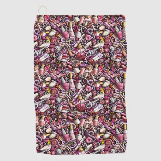 Nail Studio Pattern Golfhanddoek (Voorkant)