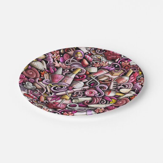 Nail Studio Pattern Papieren Bordje (Gekanteld)