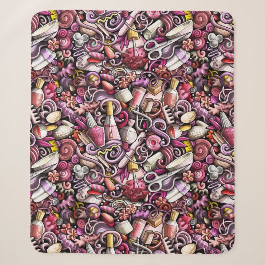 Nail Studio Pattern Sherpa Deken (Voorkant)