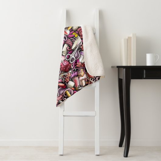 Nail Studio Pattern Sherpa Deken (In situ)