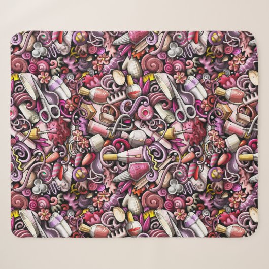 Nail Studio Pattern Sherpa Deken (Voorkant (horizontaal))