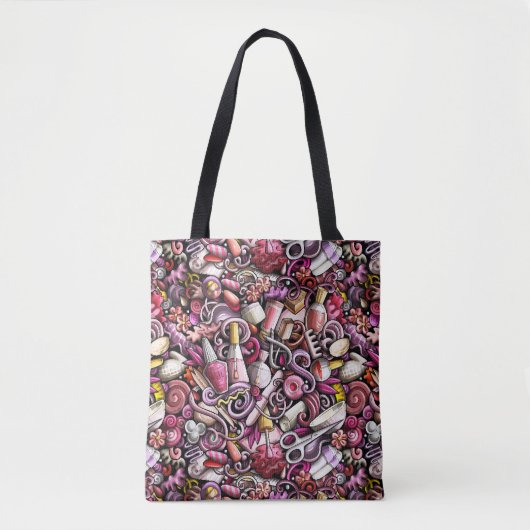 Nail Studio Pattern Tote Bag (Voorkant)