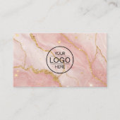 Nail Studio Quartz Pink Glitter Gold Visitekaartje (Voorkant)