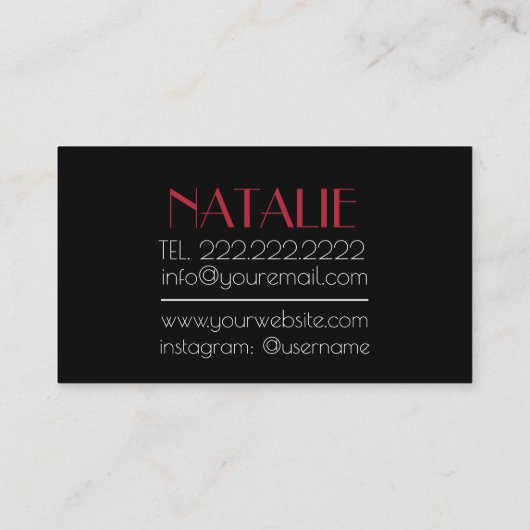 Nail Studio Visitekaartje (Achterkant)