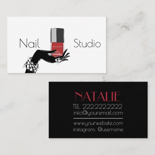 Nail Studio Visitekaartje (Voorkant / Achterkant)