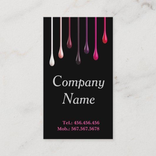 Nail Stylist/Manicure Specialist Professional Visitekaartje (Voorkant)