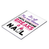 Nail tech All Fun and Games tot Breaks Nail Notitieboek (Linkerzijde)