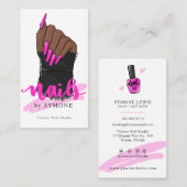 Nail Tech Artist Nail Designer Nail Salon Logo Bus Visitekaartje (Voorkant / Achterkant)