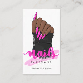 Nail Tech Artist Nail Designer Nail Salon Logo Bus Visitekaartje