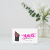 Nail Tech Artist | Nails Designer  Salon Bus Visitekaartje (Staand voorkant)