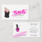 Nail Tech Artist | Nails Designer  Salon Bus Visitekaartje (Voorkant / Achterkant)