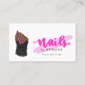 Nail Tech Artist | Nails Designer  Salon Bus Visitekaartje (Voorkant)