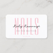 Nail Tech Beauty Salon Pink Punch Loyalty Kaart Visitekaartje (Voorkant)