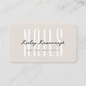 Nail Tech Beauty Sand Logo Punch Loyalty Kaart Visitekaartje (Voorkant)