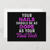 Nail Tech Colour Pools Manicurist Pedicurist Gift Briefkaart (Voorkant / Achterkant)