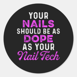 Nail Tech Colour Pools Manicurist Pedicurist Gift Ronde Sticker