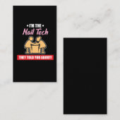 Nail Tech cosmetician Gift - Funny Occupke Joke Visitekaartje (Voorkant / Achterkant)