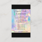 Nail Tech Crystal Holographic Nail Shop Visitekaartje (Achterkant)