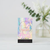 Nail Tech Crystal Holographic Nail Shop Visitekaartje (Staand voorkant)