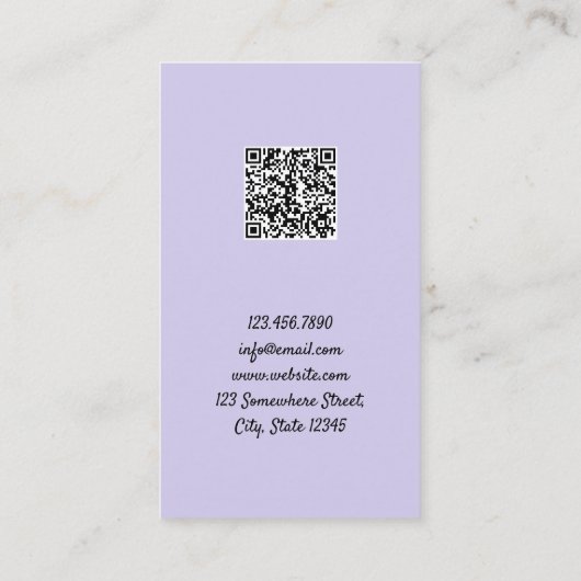 Nail Tech Custom QR Visitekaartje (Achterkant)