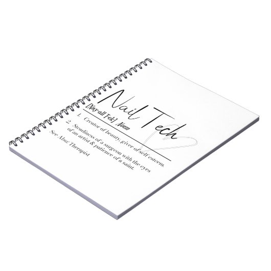 Nail Tech Definition Notitieboek (Linkerzijde)