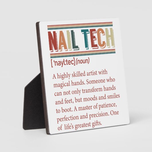Nail Tech Definition Retro Nail Tech Fotoplaat (Voorkant)