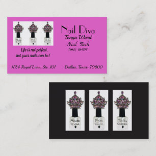 “Nail Tech Diva” Nagelstyliste Visitekaartje