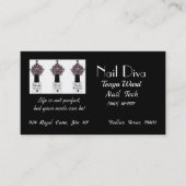 "Nail Tech Diva" Nail Technicia Visitekaartje (Voorkant)