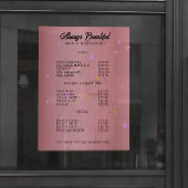 Nail Tech Estheticien prijslijst Roos Gold Poster