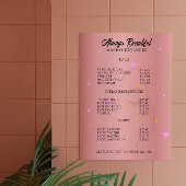 Nail Tech Estheticien prijslijst Roos Gold Poster