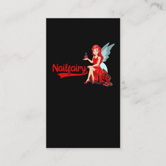 Nail Tech Fairy Cosmetics Nail Technicia Manicuri Visitekaartje (Voorkant)