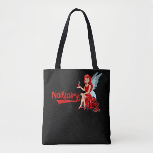 Nail Tech Fairy Cosmetics Nail Technician Manicuri Tote Bag (Voorkant)