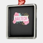 Nail Tech Flower Metalen Ornament (Links)