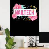 Nail Tech Flower Poster (Thuiskantoor)