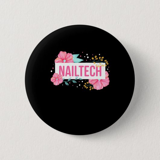 Nail Tech Flower Ronde Button 5,7 Cm (Voorkant)