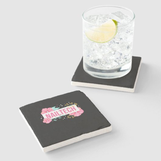 Nail Tech Flower Stenen Onderzetter (Zijkant)