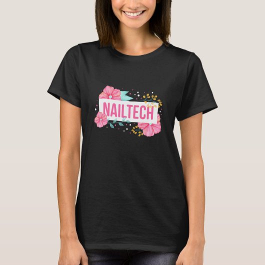 Nail Tech Flower T-shirt (Voorkant)