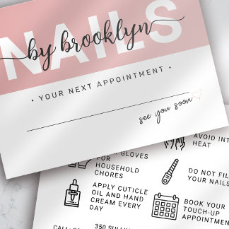 Nail Tech Gel Poolse Aftercare Appointcard Visitekaartje