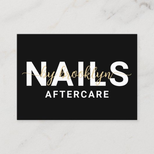 Nail Tech Gel Poolse Aftercare Card Visitekaartje (Voorkant)