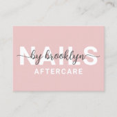 Nail Tech Gel Poolse Aftercare Card Visitekaartje (Voorkant)