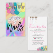 Nail Tech - Hands Diamond Logo - Holografisch salo Visitekaartje (Voorkant / Achterkant)