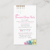 Nail Tech - Hands Diamond Logo - Holografisch salo Visitekaartje (Achterkant)