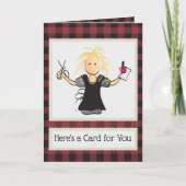 Nail Tech - Hartelijk dank voor uw kerstcadeaukaar Kaart (Voorkant)